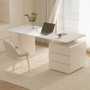 XL Desk Computer Desk Bedroom Stone Plate Office Desk Modern Rectangular Table