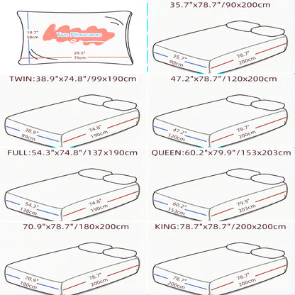 Kuup 100%Polyester 3pcs satin surface Bedding Fitted Sheet and pillowcases Set Elastic Band Around Mattress Cover King Bed Cover