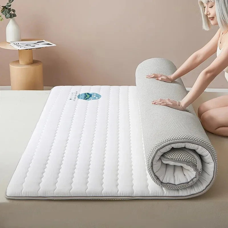 Mattress Topper  Knitted Cotton Soft Foam Tatami Mattresses Intercalated Latex Thickened Sponge Cushion Folding Mattresses Mat