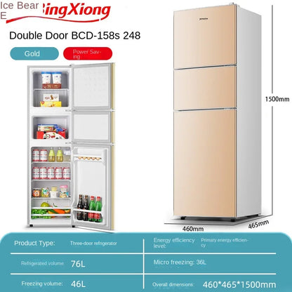 Small refrigerator Home small dormitory rental room frozen refrigeration mini double door refrigerator freezer  무선냉장고  alpicool