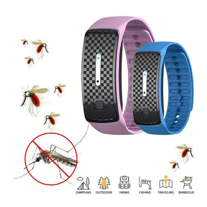 Electronic Bionic Wave Charging Summer Anti-mosquito Pest Control Wristband For Children Ultrasound Mosquito Repellent Bracelet