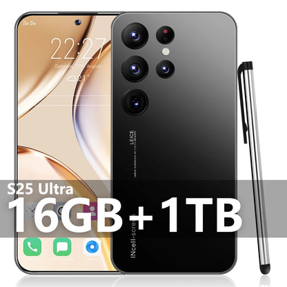 S25 Ultra New smartphone 5G 7.3-inch high-definition Android 14 Snapdragon 8gen3 10core dual SIM phone 7800mAh unlocking phone