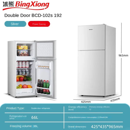 Small refrigerator Home small dormitory rental room frozen refrigeration mini double door refrigerator freezer  무선냉장고  alpicool