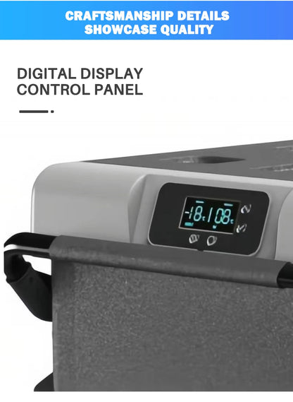 75L Dual Zone Solar Refrigerator Portable Car Freezer Powerful Compressor Quickly Cooler Car Refrigerator