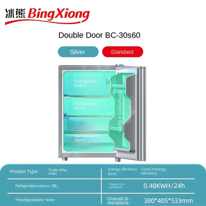 Small refrigerator Home small dormitory rental room frozen refrigeration mini double door refrigerator freezer  무선냉장고  alpicool