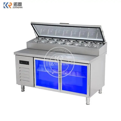 Slotted Fresh-keeping Workbench Display Fridge Salad Bar Refrigerator Undercounter Fridge