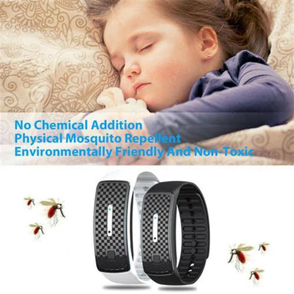 Electronic Bionic Wave Charging Summer Anti-mosquito Pest Control Wristband For Children Ultrasound Mosquito Repellent Bracelet