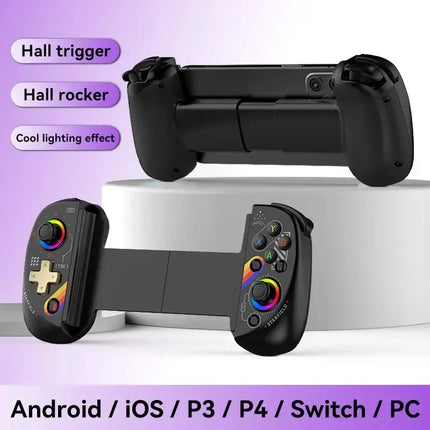 BSP D8 PRO RGB Tablet Controller Wireless Handle For Switch Game Bluetooth Stretching Joystick For P3 P4 Android IOS Gamepad