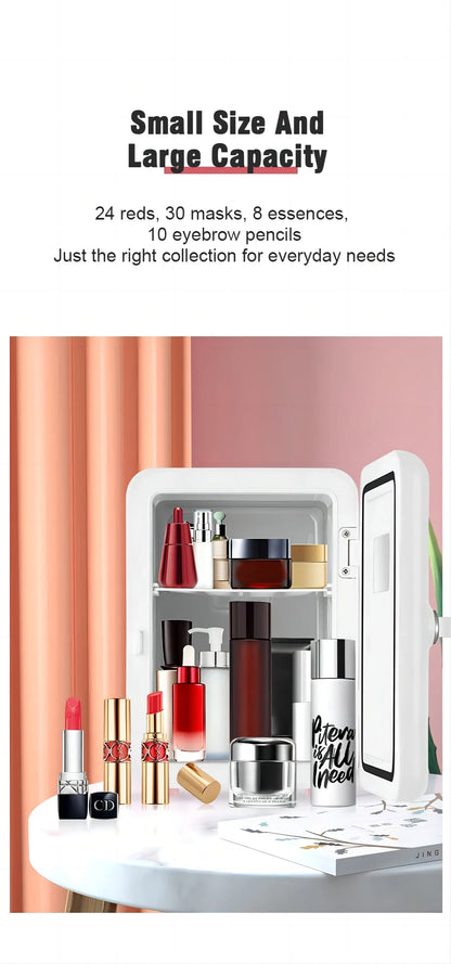 12V/110V/220V Mini Multifunction Refrigerator Cosmetics Mask Beverage Cooler Makeup Compact Dormitory Cooler for Car Home