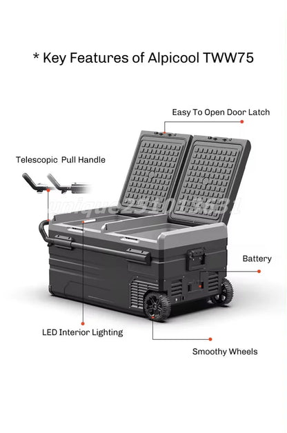 Dual-Purpose Small Refrigerator for Both Car and Home Use 40/50/60l Vehicle Mounted Refrigerators Mini Refrigerator