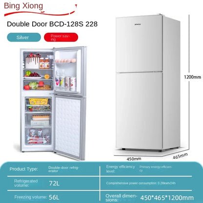 Small refrigerator Home small dormitory rental room frozen refrigeration mini double door refrigerator freezer  무선냉장고  alpicool