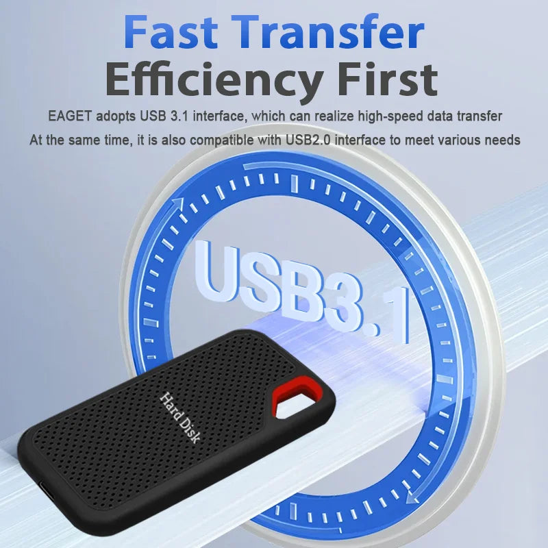 E61 SSD Portable External Hard Drive 2tb/1tb/500gb M.2 disk memory USB3.1 Storage for PC tablets notebook Desktop Computer Phone