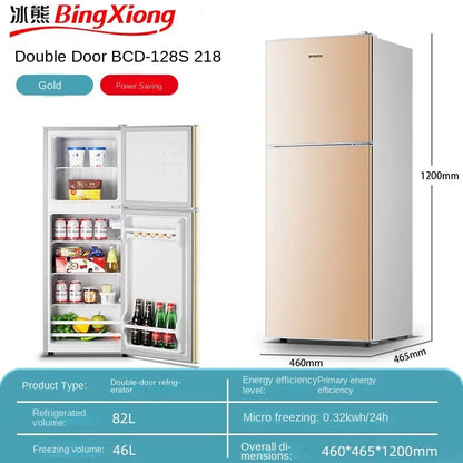 Small refrigerator Home small dormitory rental room frozen refrigeration mini double door refrigerator freezer  무선냉장고  alpicool