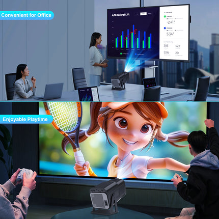 Magcubic HY320 NTV Netflix Officially Licensed Android 13 Projector with 1080P 500ANSI Prime Video YouTube WIFi BT5.2 Portable
