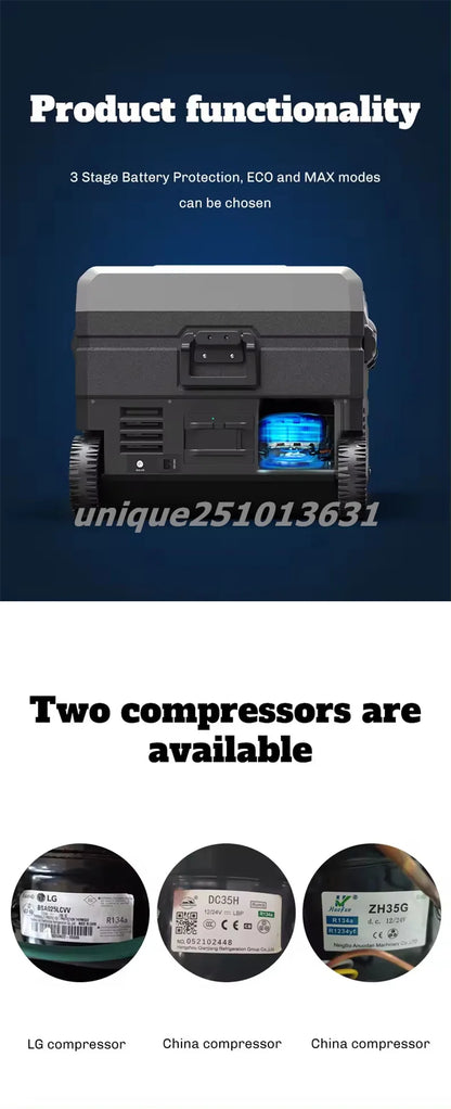 Dual-Purpose Small Refrigerator for Both Car and Home Use 40/50/60l Vehicle Mounted Refrigerators Mini Refrigerator