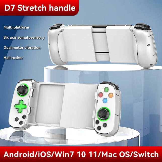 BSP D8 PRO RGB Tablet Controller Wireless Handle For Switch Game Bluetooth Stretching Joystick For P3 P4 Android IOS Gamepad