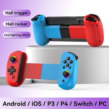 BSP D8 PRO RGB Tablet Controller Wireless Handle For Switch Game Bluetooth Stretching Joystick For P3 P4 Android IOS Gamepad