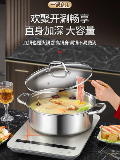 304 stainless steel thickened household steamer multi-layer induction cooker gas stove universal soup pot  food steamer