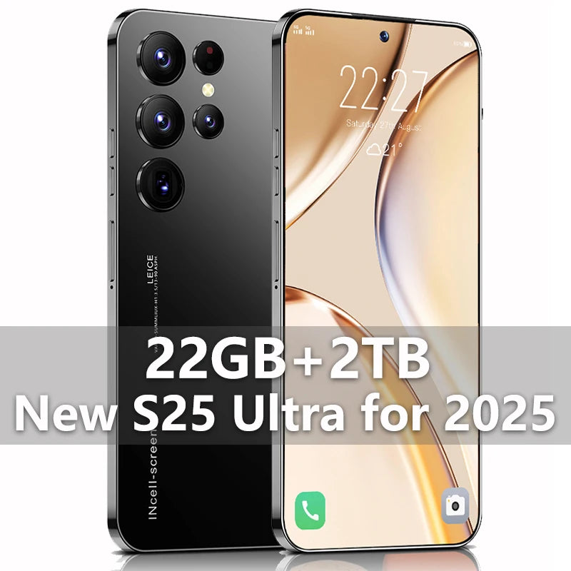 S25 Ultra New smartphone 5G 7.3-inch high-definition Android 14 Snapdragon 8gen3 10core dual SIM phone 7800mAh unlocking phone