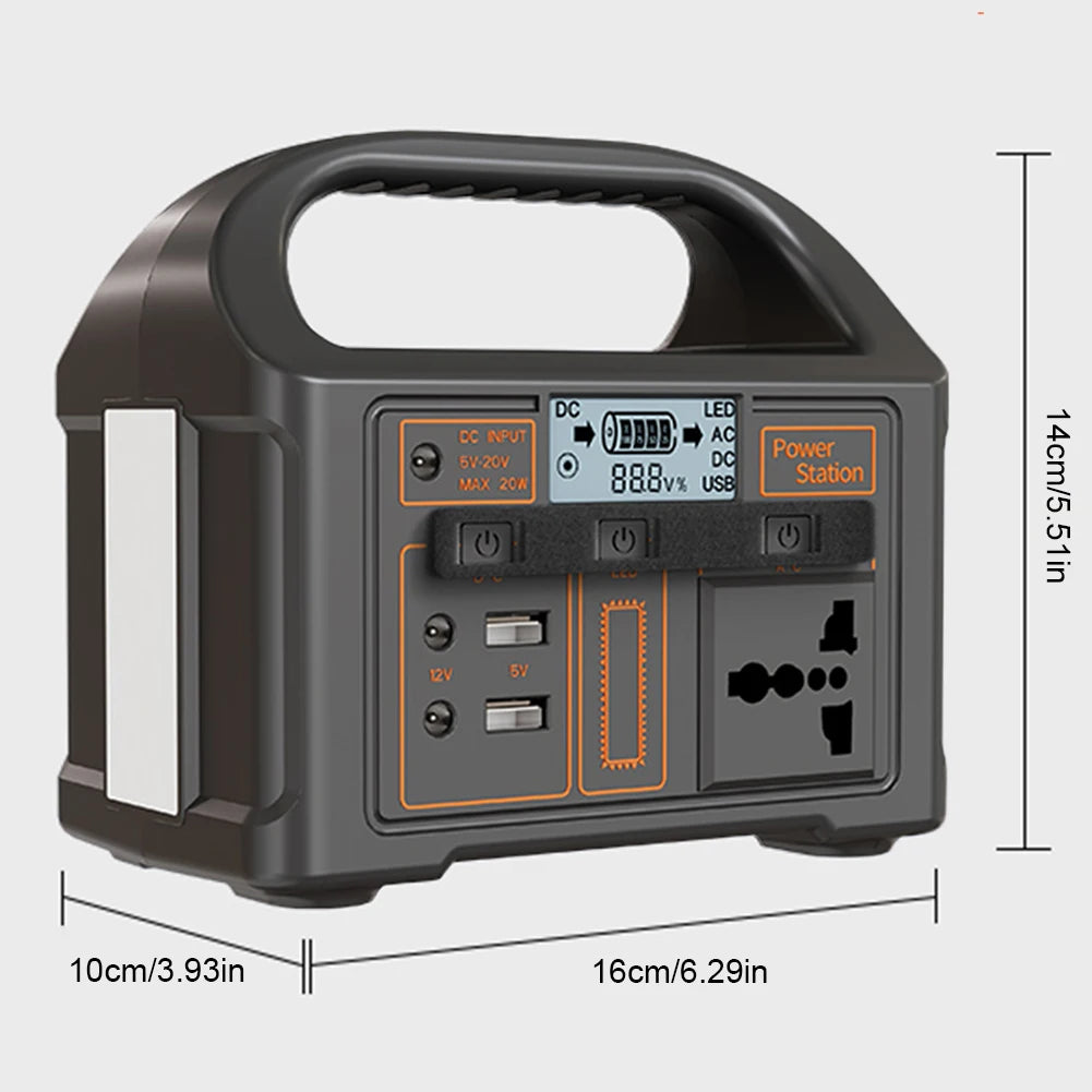 100W Portable Solar Power Station 110V/220V Power Generator Outdoor Power Supply Portable Outdoor Generator for Travel Adventure