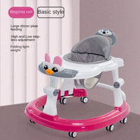 LazyChild Foldable Baby Walkers With Universal Wheel Multifunction Anti-Roll Anti O-Leg Walker Handcart Learning Start Walker