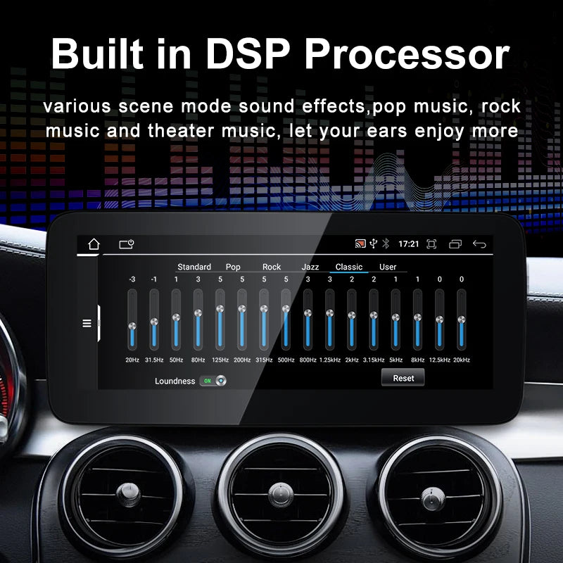 12.3" 8Core Android13 For Mercedes Benz C class W205 S205 Automobile Intelligence System Car Multimedia Screen GPS Navigation