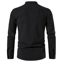 2022 New Men's V-neck shirt T-shirt Fashion Vintage Thin Long Sleeve Top men Casual Breathable  Front Lace Up man Shirts