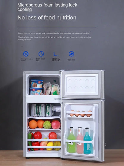 Small refrigerator Home small dormitory rental room frozen refrigeration mini double door refrigerator freezer  무선냉장고  alpicool