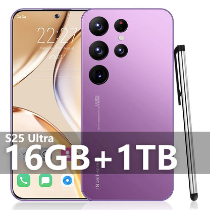 S25 Ultra New smartphone 5G 7.3-inch high-definition Android 14 Snapdragon 8gen3 10core dual SIM phone 7800mAh unlocking phone