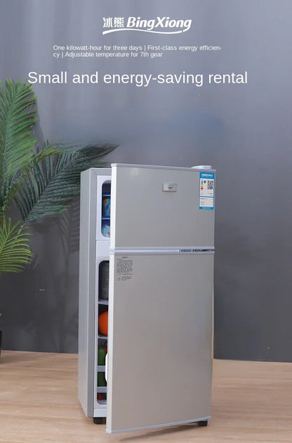 Small refrigerator Home small dormitory rental room frozen refrigeration mini double door refrigerator freezer  무선냉장고  alpicool