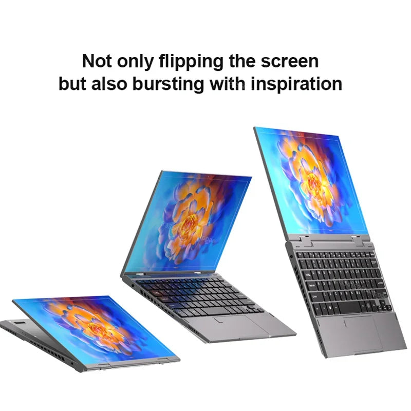 Intel N95 10.95 inch Laptop 360° Flip OLED Touch Screen Aluminum alloy body Windows 11 16GB DDR5 RAM 2TB SSD ROM