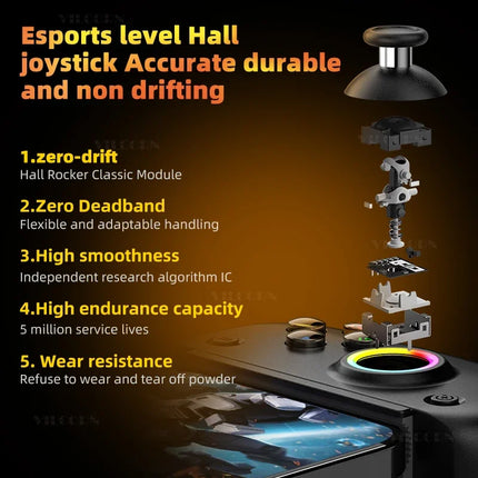 BSP D8 PRO RGB Tablet Controller Wireless Handle For Switch Game Bluetooth Stretching Joystick For P3 P4 Android IOS Gamepad