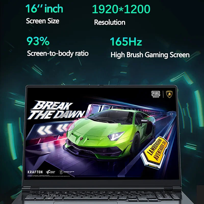 Gaming Laptop 16 inch Intel Core i9-12900H NVIDIA RTX 4060 8G 64GB RMD 4TB SSD DDR5 Windows 11 HD Camera WiFi6 Portable Computer