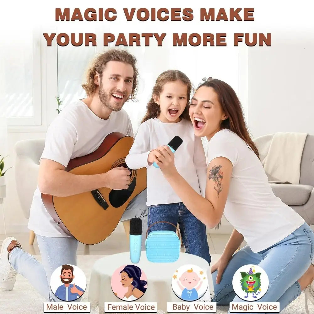 2024 5.3 PA K12 Karaoke Machine Portable Colorful 2 Wireless Microphones ABS Bluetooth Audio System Home