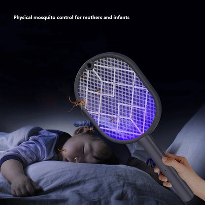 Mosquito Racket 2-in-1 Mosquito Racket Insect Killer USB Charging Protective Net Household Supplies for Home Bedroom Living Room