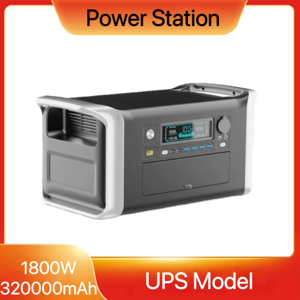 Portable Power Station Home Emergency 1800W 1024Wh Power Bank AC 220V LiFePo4 Battery Fast Charge Fast Shipping