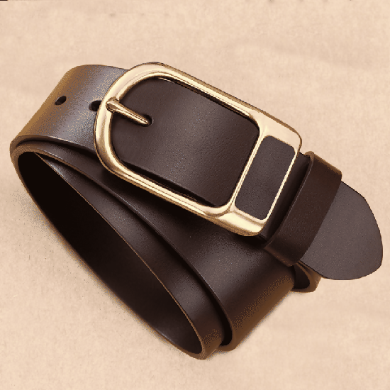 Vintage Men's PU Leather Belt Minimalist Needle Buckle