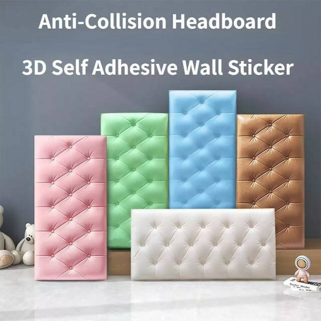 Anti Collision Head Boards, Self-Adhesive Wall Stickers for Living Room Bedroom Decor