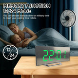 Curved digital alarm clock