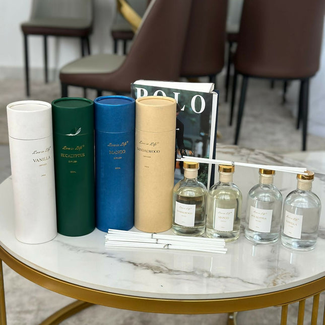 Luxury diffusers with canvas packaging