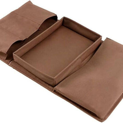 Sofa Armrest Organiser with Cup Holder Tray, 6 Pockets, TV Remote Control Organizer, Sofa Couch Armchair Caddy Organiser, Tidy Pocket Hanging Storage Bag Holder for Cellphone, Magazine, Drinks, Snacks