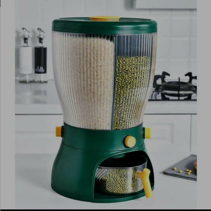 Partitioned Rotating Cereal Dispenser