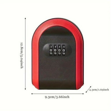 Wall Mounted Key Storage 4 Digit Combination Safe Storage Lock Box Plastic Outdoor Hider