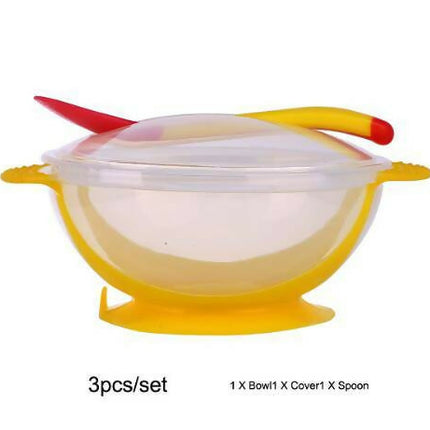 Silicone Baby Feeding Bowl + Spoon