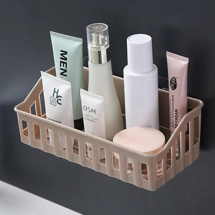 Wall-Mounted Bathroom Storage Organizer Basket