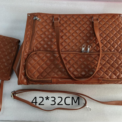 Fashionable Lunch Tote Bag Women's Thermal Insulation Lunch Box Leak-proof Crossbody Computer Storage Bag Quilted Large Capacity Handbag With Purse