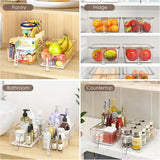 5L Acrylic Refrigerator Storage Container Box with Handle Organiser