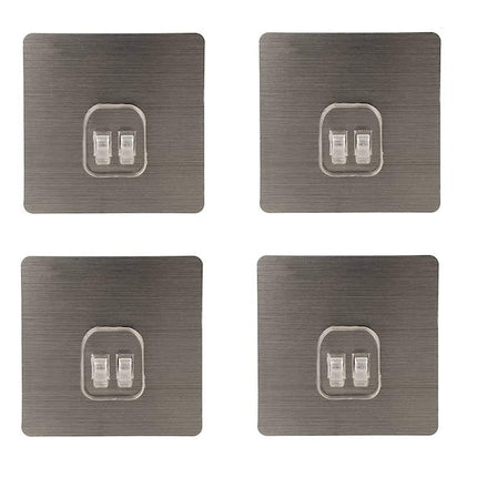 Magic Self Adhesive Plastic Wall Hooks, Heavy Duty Hooks, No Drilling, No Screws - Pack of 10(Doubles) OR Pack of 20(Singles)