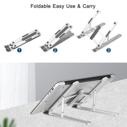 Creative Foldable Adjustable Laptop Stand Bracket, Cell Phone Holder, Reading Stand, Lazy Bracket with 7 Angle Adjustment Stand