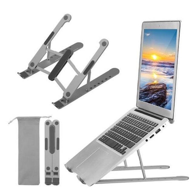 Creative Foldable Adjustable Laptop Stand Bracket, Cell Phone Holder, Reading Stand, Lazy Bracket with 7 Angle Adjustment Stand